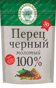 Волшебное Дерево Перец черный молотый  50гр Дой-пак1/24 №174