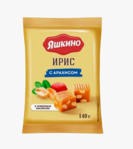 Ирис Яшкино с арахисом тиражный 140 гр РАТ129 1/40