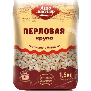 Крупа Агро Мастер Перловая 1500гр 1/8