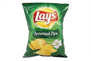 Чипсы Лейс 37гр зеленый лук 1/36