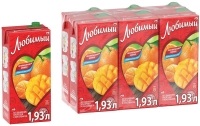 Сок Любимый  1,93 л Апельсин-манго-мандарин 1/6