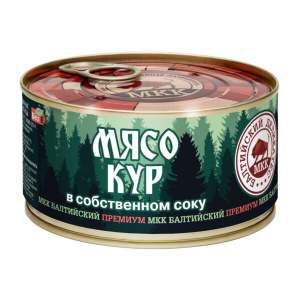 Мясо Балтийский МКК Деликатес КУР в с/с  ж/б ключ 325гр 1/12