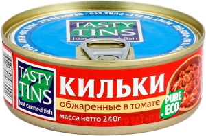 Килька TASTY TINS обж в т/с 240г ключ