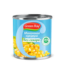 Кукуруза ГринРэй без сахара в/с ключ 425 г ж/б 1/12