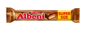 Шок батончик Улькер Альбени SUPER  печенье с карамелью в молочном шоколаде 55гр 6*1/24 КАЗАХСТАН