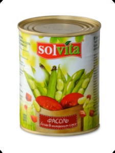 Фасоль Солвита белая в т/с 360гр ж/б 1/12