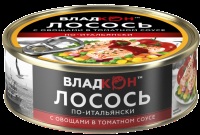 Лосось Владкон по-итальянски с овощами в т/с 240 гр 1/24