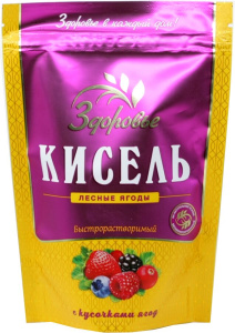 Кисель ЗДОРОВЬЕ 150гр лесная ягода ZIP пакет 1/12