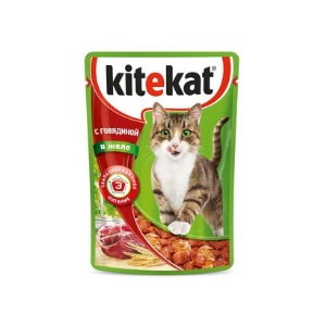 Китикет 85 гр Пауч Говядина в желе 1/28