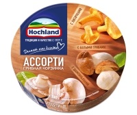 Сыр Хохланд 140 гр СЕГМЕНТЫ ассорти С ГРИБАМИ сливочный/гриб 1/10