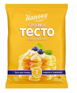 Тесто слоеное пресное (бездрожжевое) 500гр 1/14