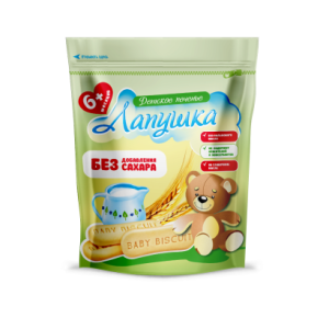 Д/П Печенье фас Слодыч Лапушка без сахара 120гр 1/16