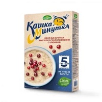 Хлопья овс Минутка 185гр клюква 1/16