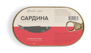 Сардина РЫБНОЕ МЕНЮ с овощами в т/с ключ 175 гр 1/24