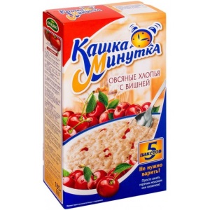 Хлопья овс Минутка 185гр вишня (5 пак) 1/16
