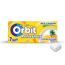 Жев резинка Орбит Refreshers без сахара Тропический микс 1/12