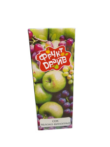 Сок ГОСТ ФруктДрайв 1л Яблоко-Виноград (Без ШТРИХ КОДА) 1/12