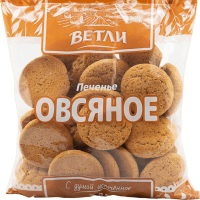 Печенье фас Ветли Овсяное со вкусом топленого молока  350гр 1/8  О-53