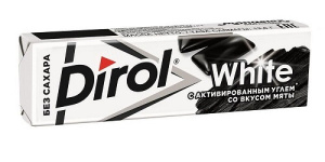 Жев резинка Дирол WHITE УГОЛЬ МЯТА 1/30