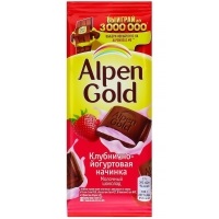 Шок Альпен Гольд 85гр Клубнично-йогуртовый