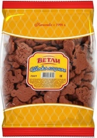 Печенье фас Ветли Шоколадное 400г 1/8