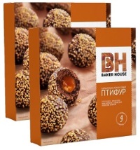 Пирожные Baker House ПТИФУР карамель с арахисом 225гр 1/10 РКК