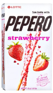 Палочки с шок Ю.Корея Пеперо Strawberry 32г 1/40 (белая)