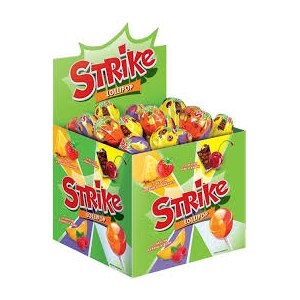 Чупа-Чупс Кар н/палочке Страйк ананас-клуб/кола-виш/дыня-мал 11,3гр Яшкино ВК155 1/50