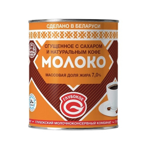 Молоко сгущ с Кофе Глубокое ж/б  380гр Беларусь 1/30