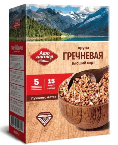 Крупа Агро Мастер 8*100г! ГРЕЧНЕВАЯ ВАР.ПАК. 1/12  №2