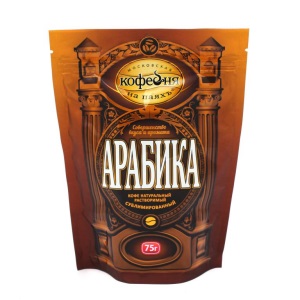 Кофе Московская кофейня Арабика 75гр Дой-пак 1/12