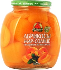 Компот Медведь Любимый Абрикос Жар-солнце 580 мл ст/б 1/12
