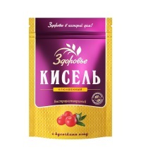 Кисель Здоровье 150гр клюква ZIP пакет 1/12