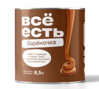 Молоко сгущ Вареное ж/б ВСЁ ЕСТЬ с змж 370гр 1/15