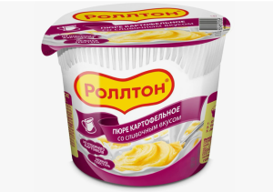 Карт пюре т/ч Роллтон сливочный вкус 40 гр 1/24