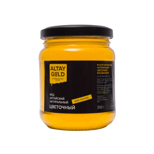 Мед Цветочный Золото Алтая 350гр ст/б 1/8