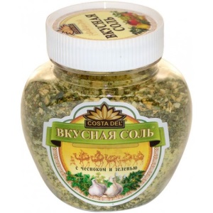Соль Вкусная 400гр с чеснокои и зеленью