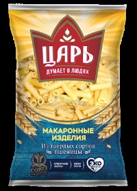 Рожки фас Царь Трубочки 400гр гр А в/с 1/15