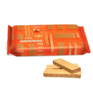 Вафли фас Рахат Карамельные 400гр 1/9