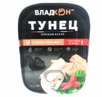 Тунец Владкон ГОСТ бланшированный в масле желтоперый филе 170 гр 1/24
