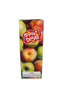 Сок ГОСТ ФруктДрайв 1л Яблоко-Персик (Без ШТРИХ КОДА) 1/12