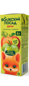 Сок Волжский Посад 0,2л Яблоко-Виноград 1/27