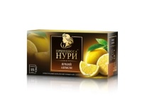 Чай Нури черн 25пак ЯРКИЙ ЛИМОН 1/18 *