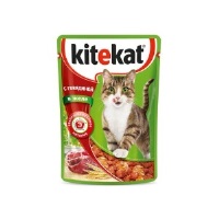Китикет 85 гр Пауч Говядина в желе 1/28