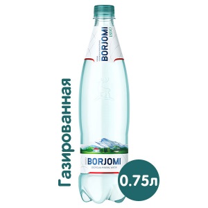 Вода Боржоми газ 0,75 л пэт  1/6