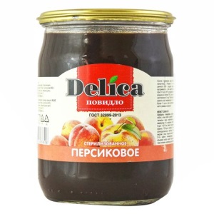 Повидло Делика 600 гр Персик ст/б  1/8