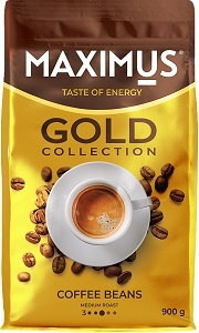 Кофе Максимус ЗЕРНО  GOLD 900 гр. 1/4