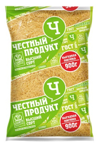 Рожки фас Честный продукт вермишель 900гр гр В в/с 1/9