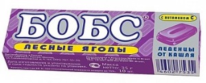 Леденцы Бобс 30гр ЛЕСНЫЕ ЯГОДЫ 1/12