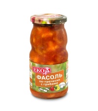 Фасоль ЕКО по-гречески с грибами 510 г ст/б